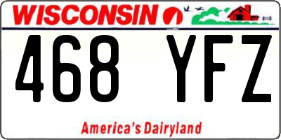 WI license plate 468YFZ