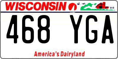WI license plate 468YGA