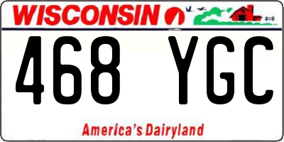 WI license plate 468YGC