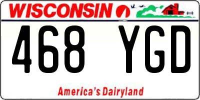 WI license plate 468YGD