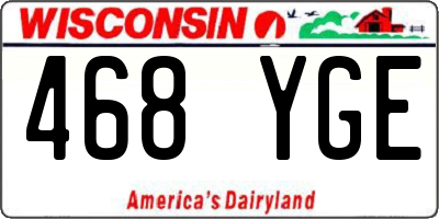 WI license plate 468YGE