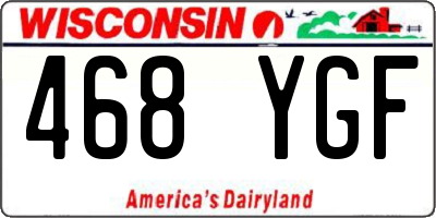 WI license plate 468YGF