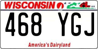 WI license plate 468YGJ