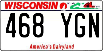 WI license plate 468YGN