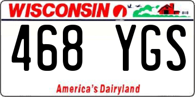WI license plate 468YGS
