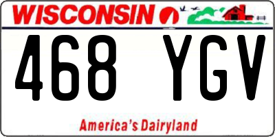 WI license plate 468YGV