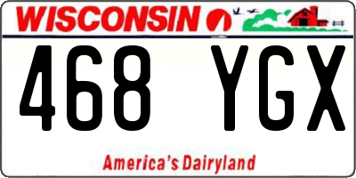 WI license plate 468YGX