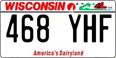 WI license plate 468YHF