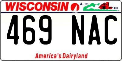 WI license plate 469NAC