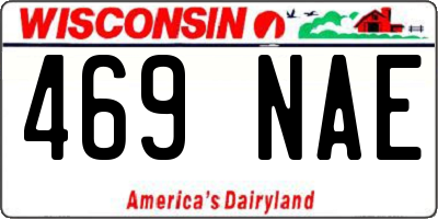 WI license plate 469NAE