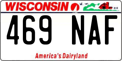 WI license plate 469NAF