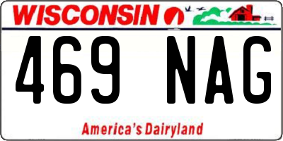 WI license plate 469NAG