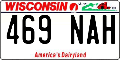 WI license plate 469NAH