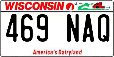 WI license plate 469NAQ