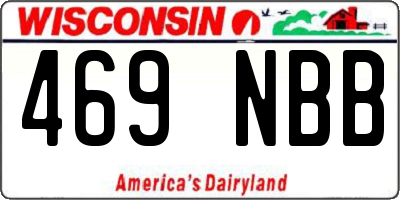 WI license plate 469NBB