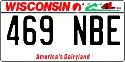 WI license plate 469NBE