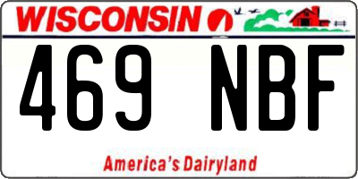 WI license plate 469NBF