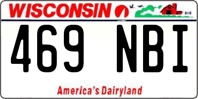 WI license plate 469NBI