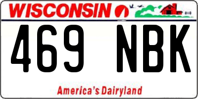 WI license plate 469NBK