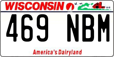 WI license plate 469NBM