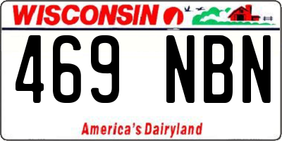WI license plate 469NBN