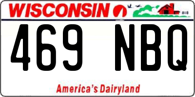 WI license plate 469NBQ