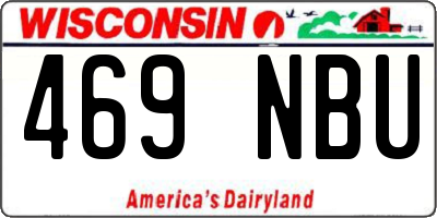 WI license plate 469NBU