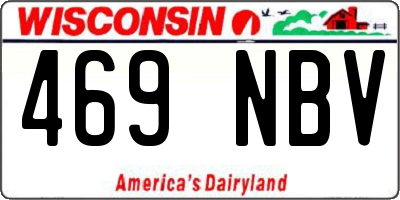 WI license plate 469NBV