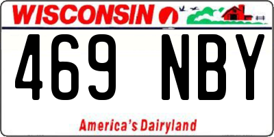 WI license plate 469NBY