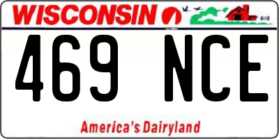 WI license plate 469NCE