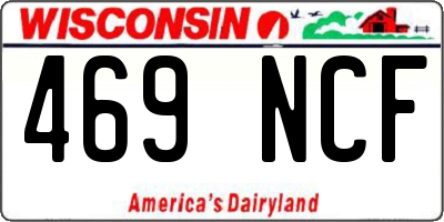WI license plate 469NCF