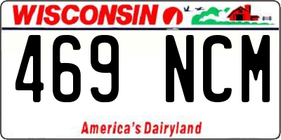 WI license plate 469NCM