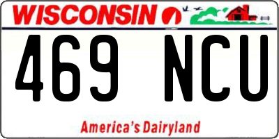 WI license plate 469NCU