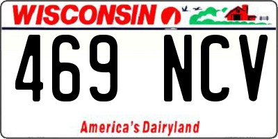 WI license plate 469NCV