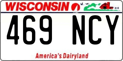 WI license plate 469NCY