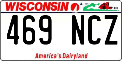 WI license plate 469NCZ