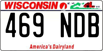 WI license plate 469NDB
