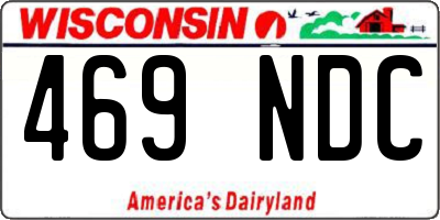 WI license plate 469NDC