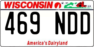 WI license plate 469NDD