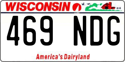 WI license plate 469NDG