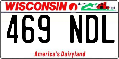 WI license plate 469NDL