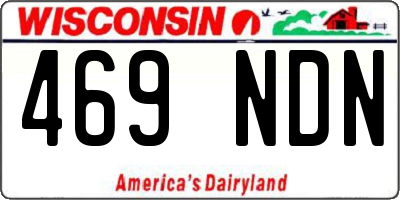 WI license plate 469NDN