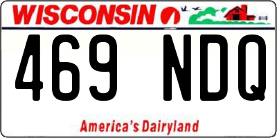 WI license plate 469NDQ