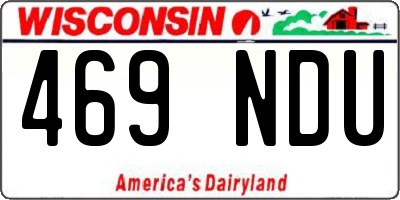 WI license plate 469NDU
