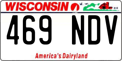 WI license plate 469NDV