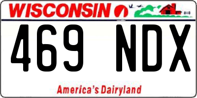 WI license plate 469NDX