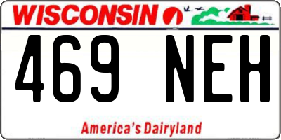 WI license plate 469NEH