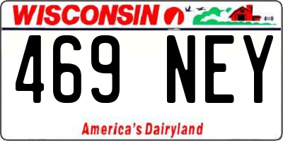 WI license plate 469NEY