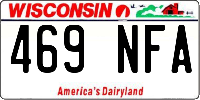 WI license plate 469NFA