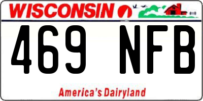 WI license plate 469NFB